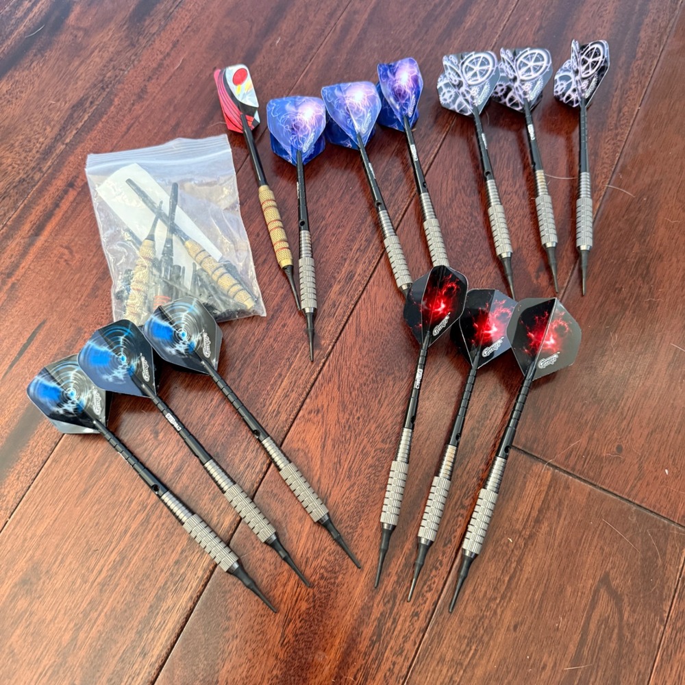 CyeeLife Soft Tip Darts Lot 13 Sets Metal Barrels Flights Tips Accessories